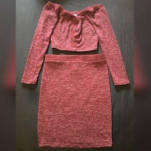 Comfy sweater skirt set